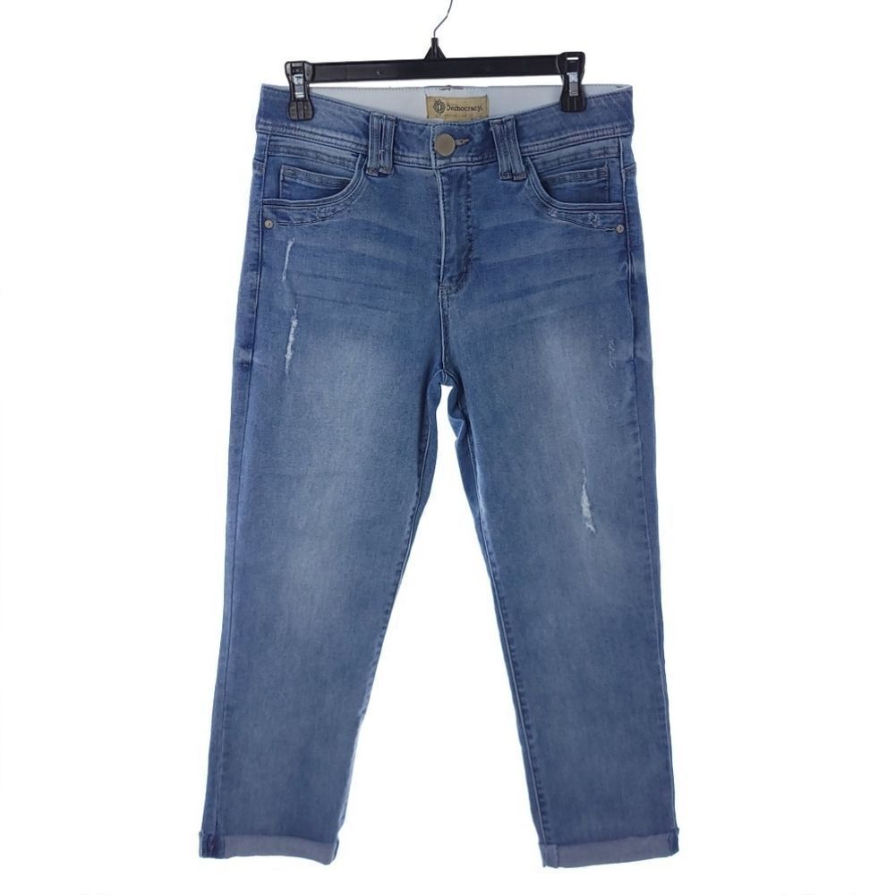 Democracy Womens Size 6 "Ab" Technology Cuffed Cropped Jeans